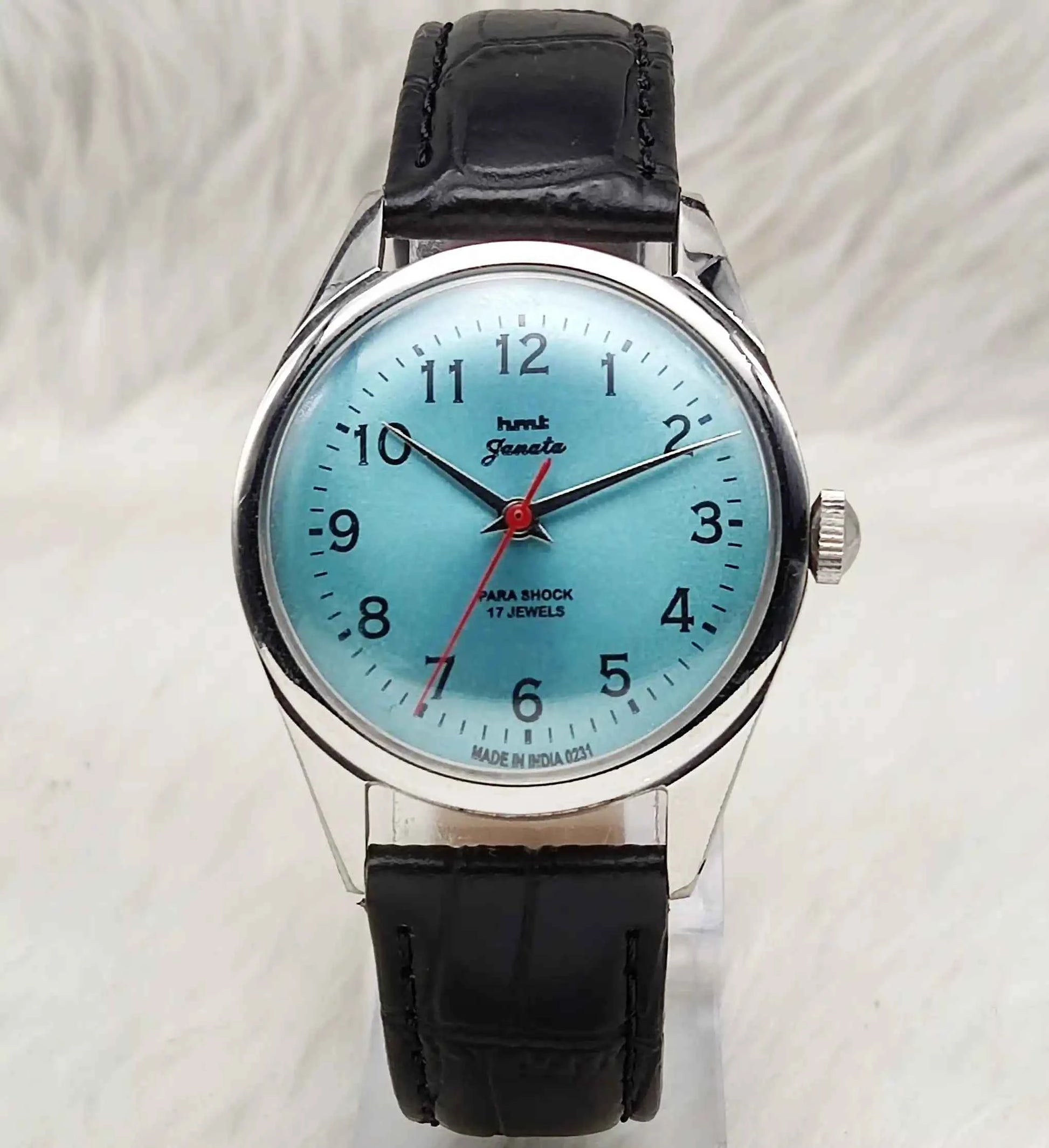 HMT Janata English Numerals Blue Dial 17 Jewels Handwinding