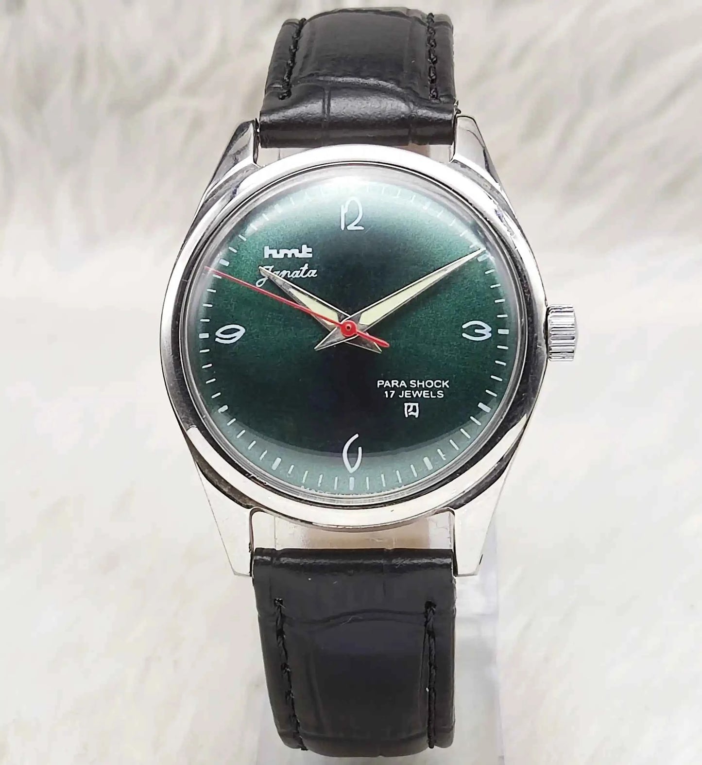 HMT Janata Green Dial English Numerals 17 Jewels Watch