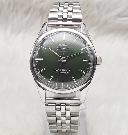 HMT Janata Handwinding Apple Greeen Dial 17 Jewels Watch