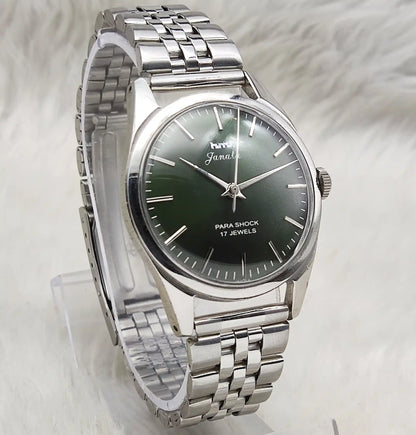 HMT Janata Handwinding Apple Greeen Dial 17 Jewels Watch