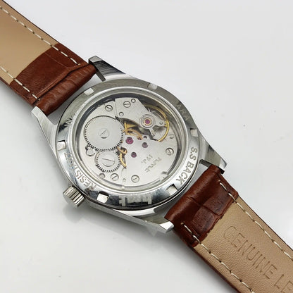 HMT Janata Handwinding Apple Green Dial 17 Jewels Watch Transparent Back