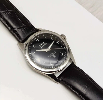 HMT Janata Handwinding Black Arabic Numerals Indices Dial Watch