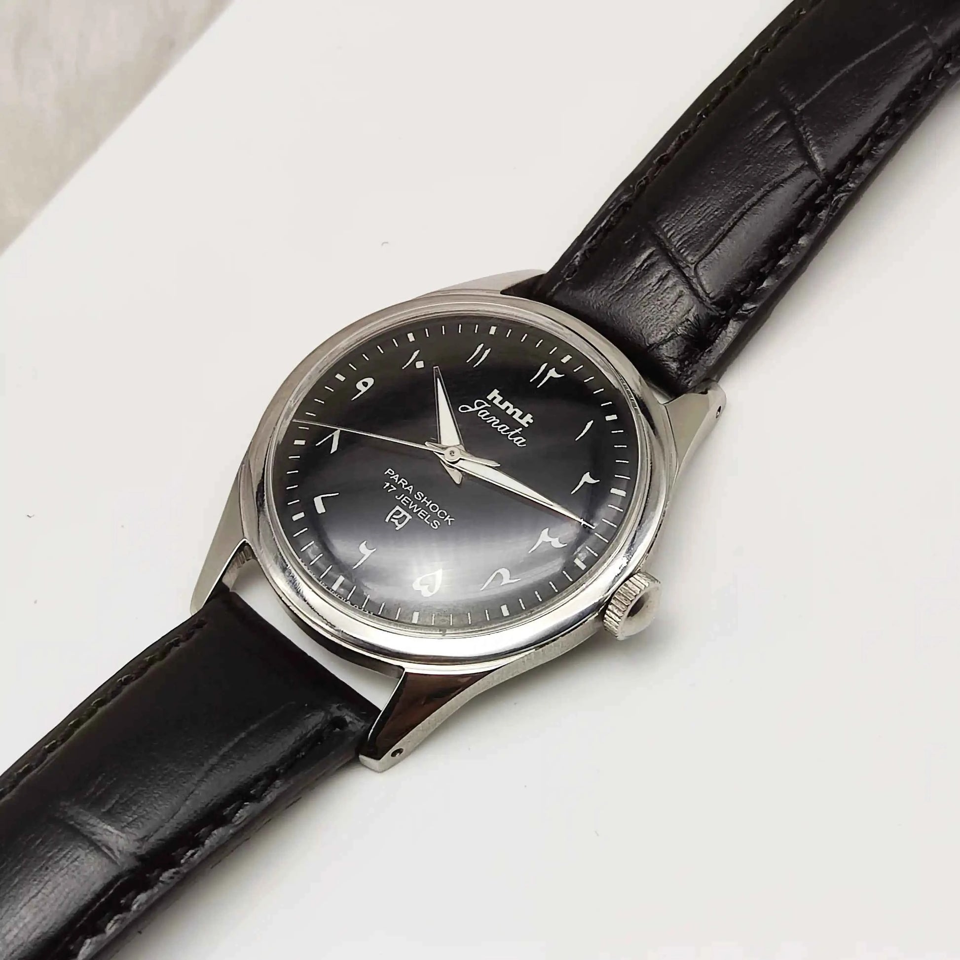 HMT Janata Handwinding Black Arabic Numerals Indices Dial Watch