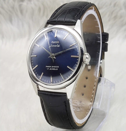 HMT Janata Handwinding Bluish Dial 17 Jewels Watch