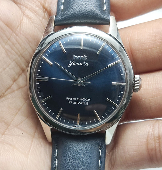 HMT Janata Handwinding Bluish Dial Watch