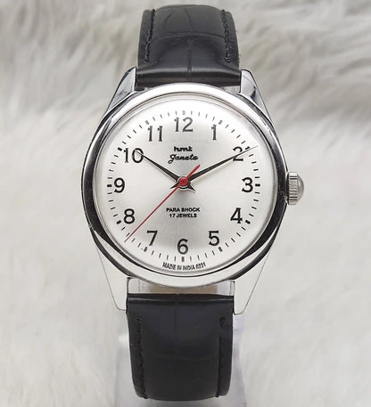 HMT Janata Handwinding English Numerals Silver Dial Watch