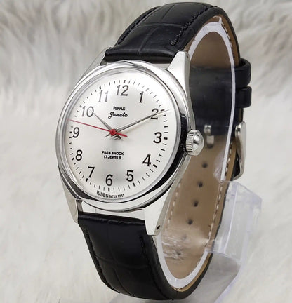 HMT Janata Handwinding English Numerals Silver Dial Watch
