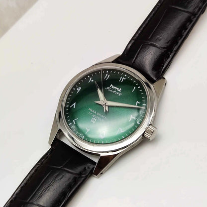 HMT Janata Handwinding Green Arabic Numerals Indices Dial 17 Jewels Watch