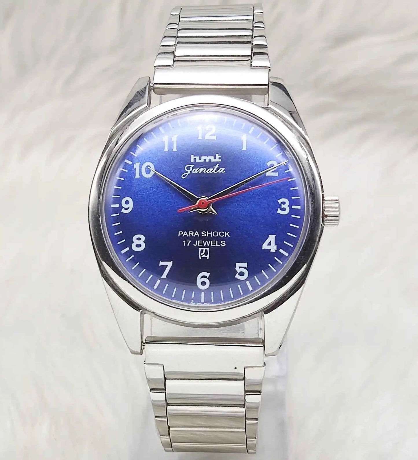 HMT Janata Handwinding Men's Watch with Pink Dial English Numerals , 17 Jewels