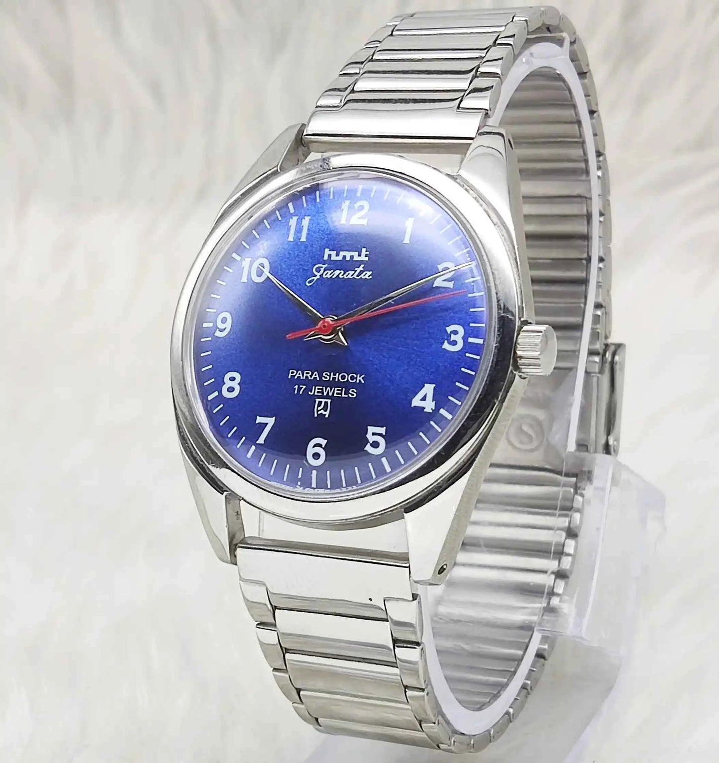 HMT Janata Handwinding Men's Watch with Pink Dial English Numerals , 17 Jewels