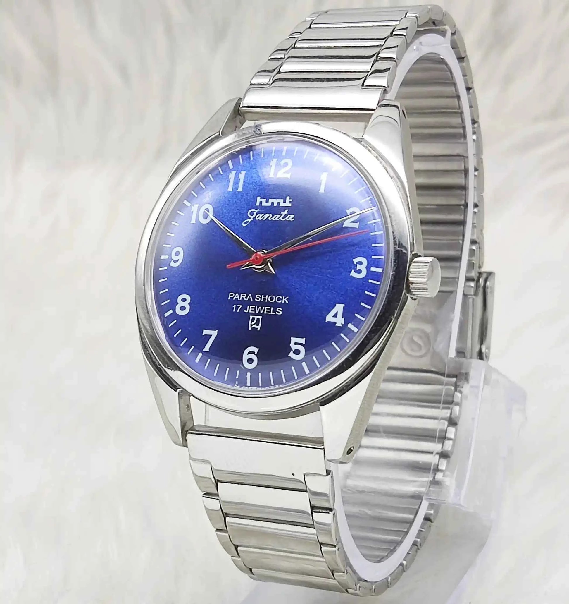 HMT Janata Handwinding Men's Watch with Pink Dial English Numerals , 17 Jewels