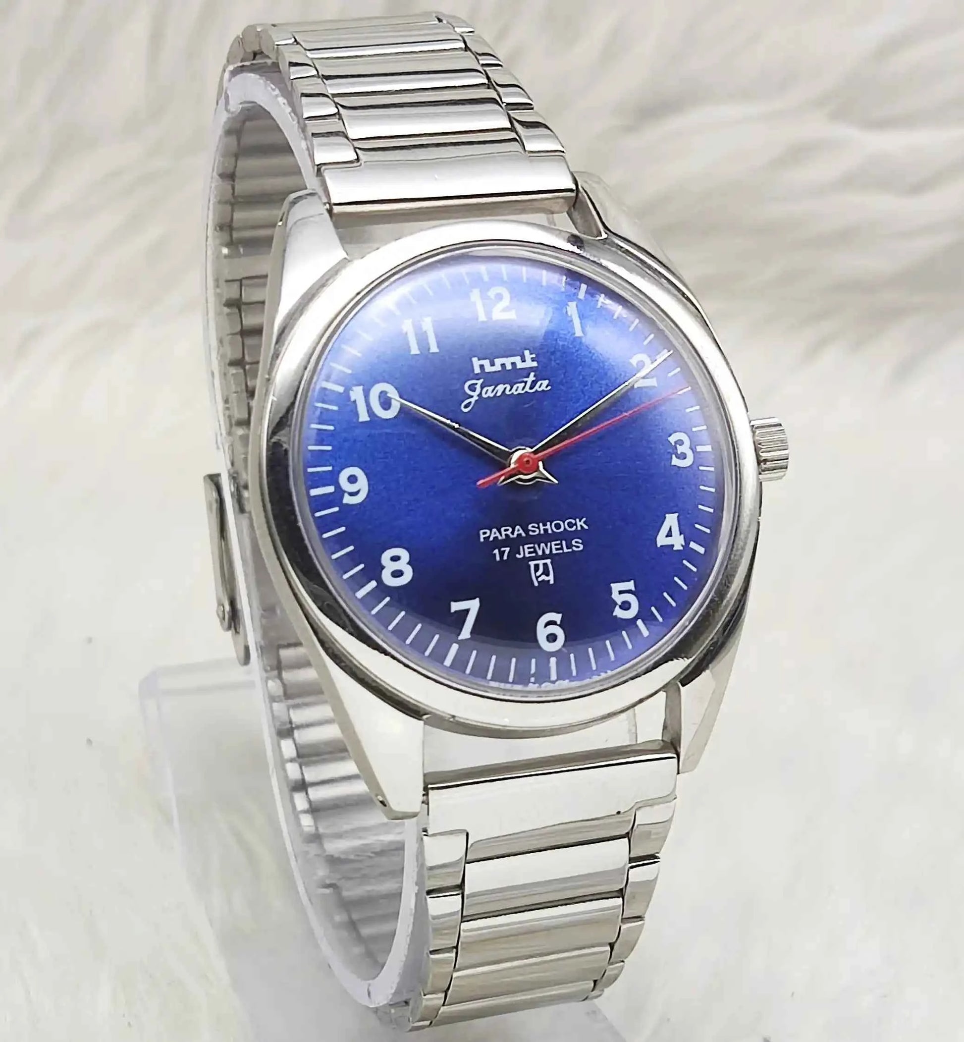 HMT Janata Handwinding Men's Watch with Pink Dial English Numerals , 17 Jewels