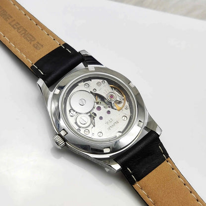 HMT Janata Handwinding Watch - Sky Blue Dial,17 Jewels,Transparent Back Watch
