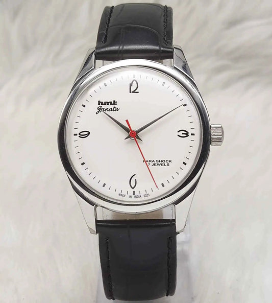 HMT Janata Handwinding Watch - White Dial,17 Jewels,Men's Watch