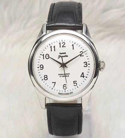 HMT Janata Handwinding Watch - White Dial,17 Jewels, Para Shock
