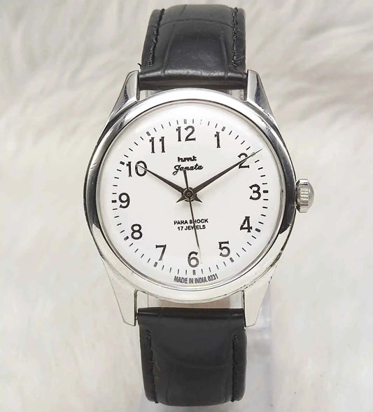 HMT Janata Handwinding Watch - White Dial,17 Jewels, Para Shock