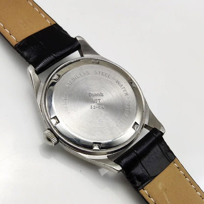 HMT Janata Handwinding Watch - White Dial with Devanagari Font, 17 Jewels, Para Shock Technology