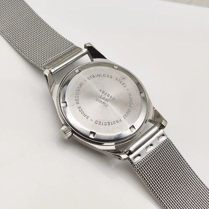 HMT Janata 17 Jewels Handwinding Watch Devanagari Font Green Dial