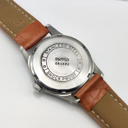 HMT Janata Handwinding Watch with Black Dial and English Indices - 17 Jewels
