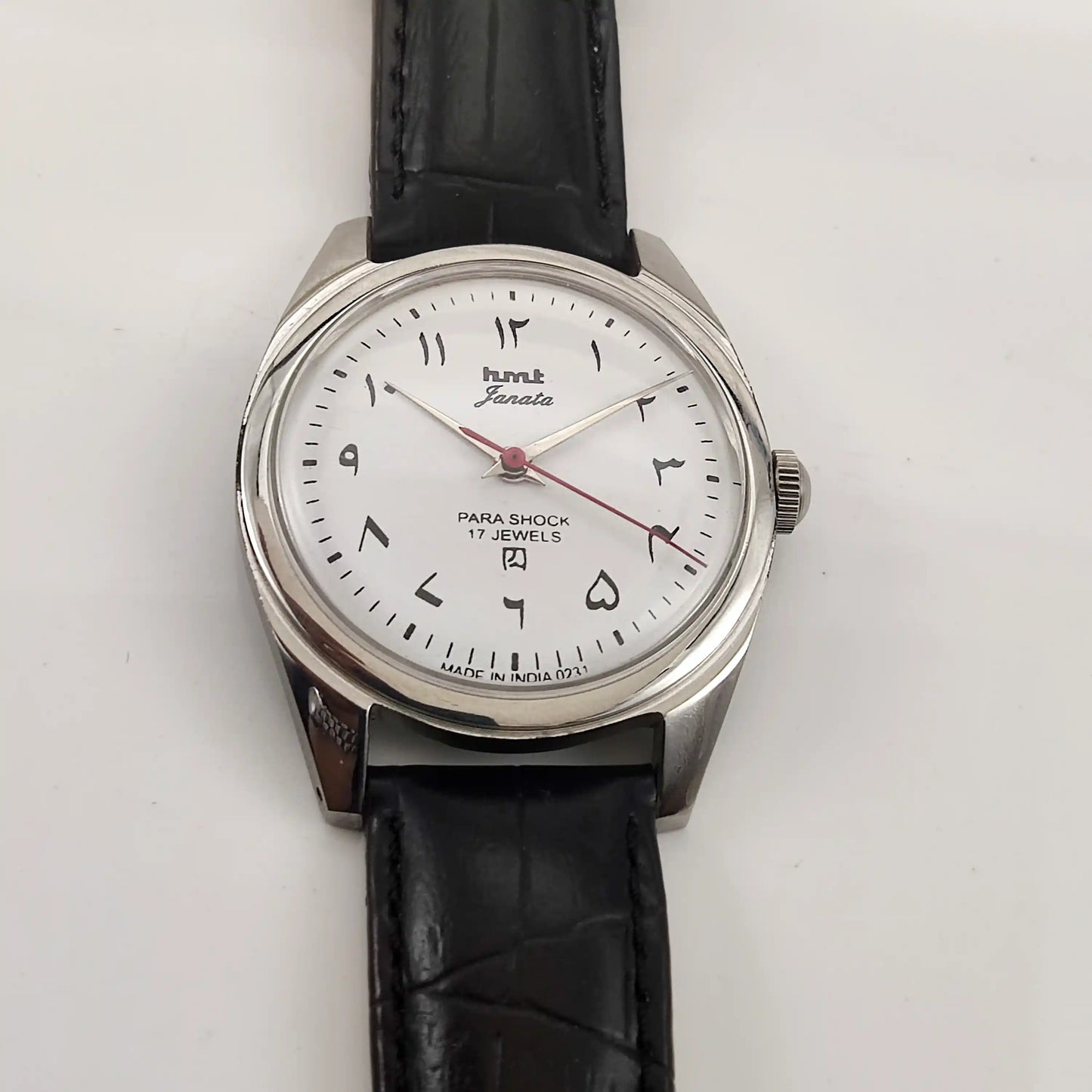 HMT Janata Handwinding White Dial Arabic Font, 17 Jewels Watch