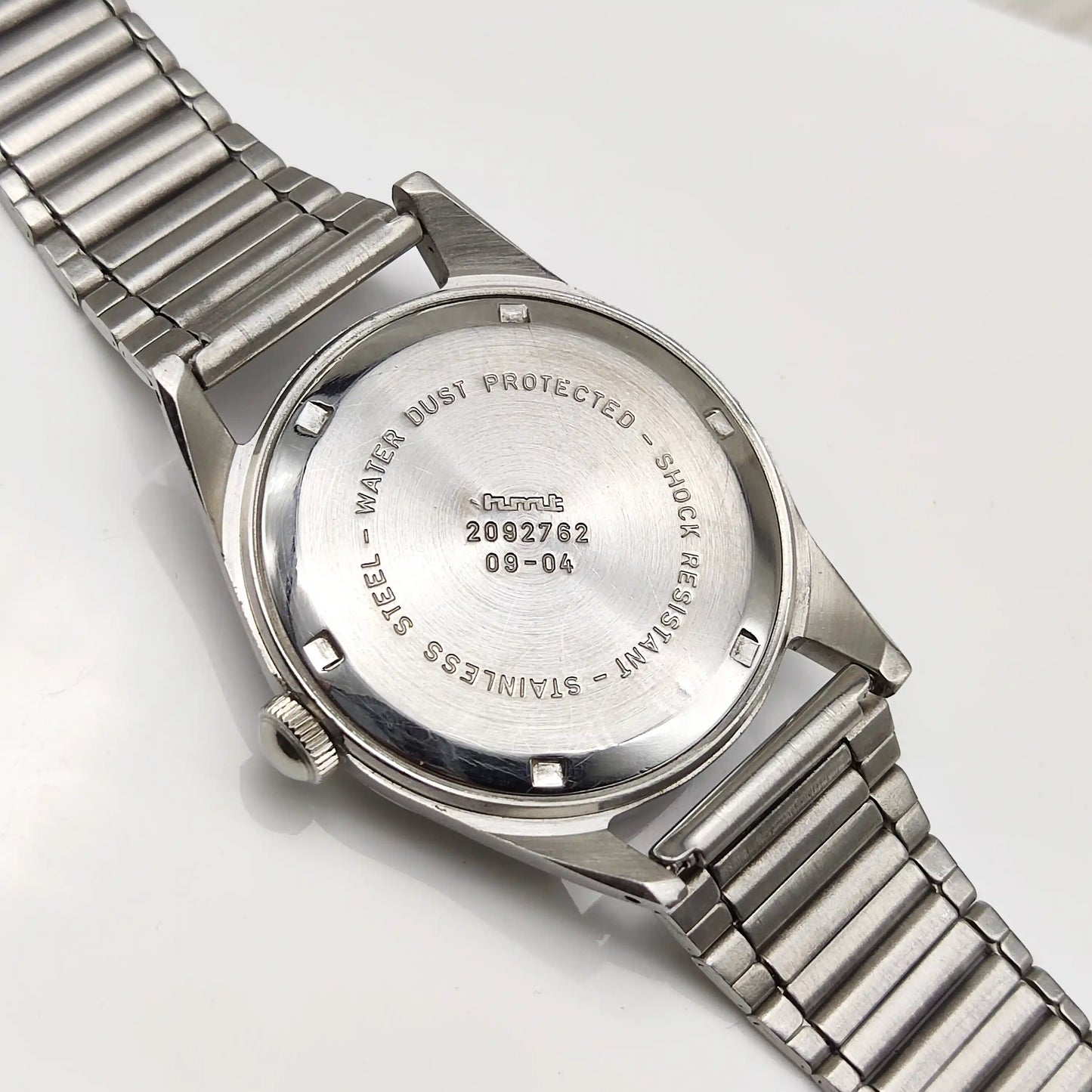 HMT Janata Handwinding Watch with Maroon Dial and Stick Indices, 17 Jewels - Men's Timepiece