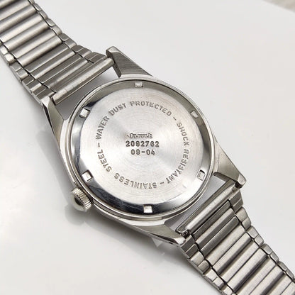 HMT Janata Handwinding Watch with Maroon Dial and Stick Indices, 17 Jewels - Men's Timepiece