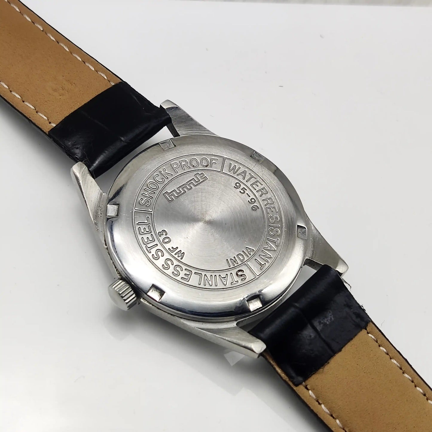 HMT Janata Dotted Black Dial Stick indices 17 Jewels Handwinding Men's Watch