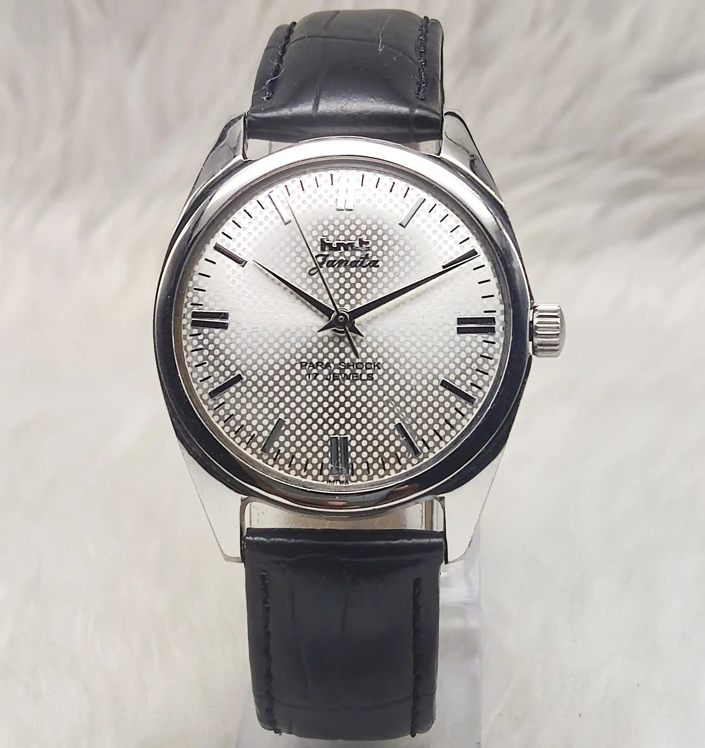 HMT Janata Dotted Silver Dial Stick indices 17 Jewels Handwinding Men's Watch