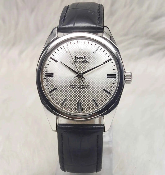 HMT Janata Dotted Silver Dial Stick indices 17 Jewels Handwinding Men's Watch