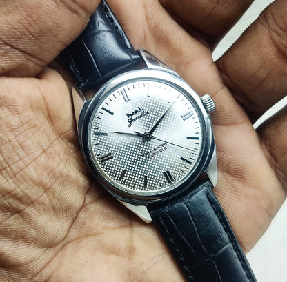 HMT Janata Dotted Silver Dial Stick indices 17 Jewels Handwinding Men's Watch