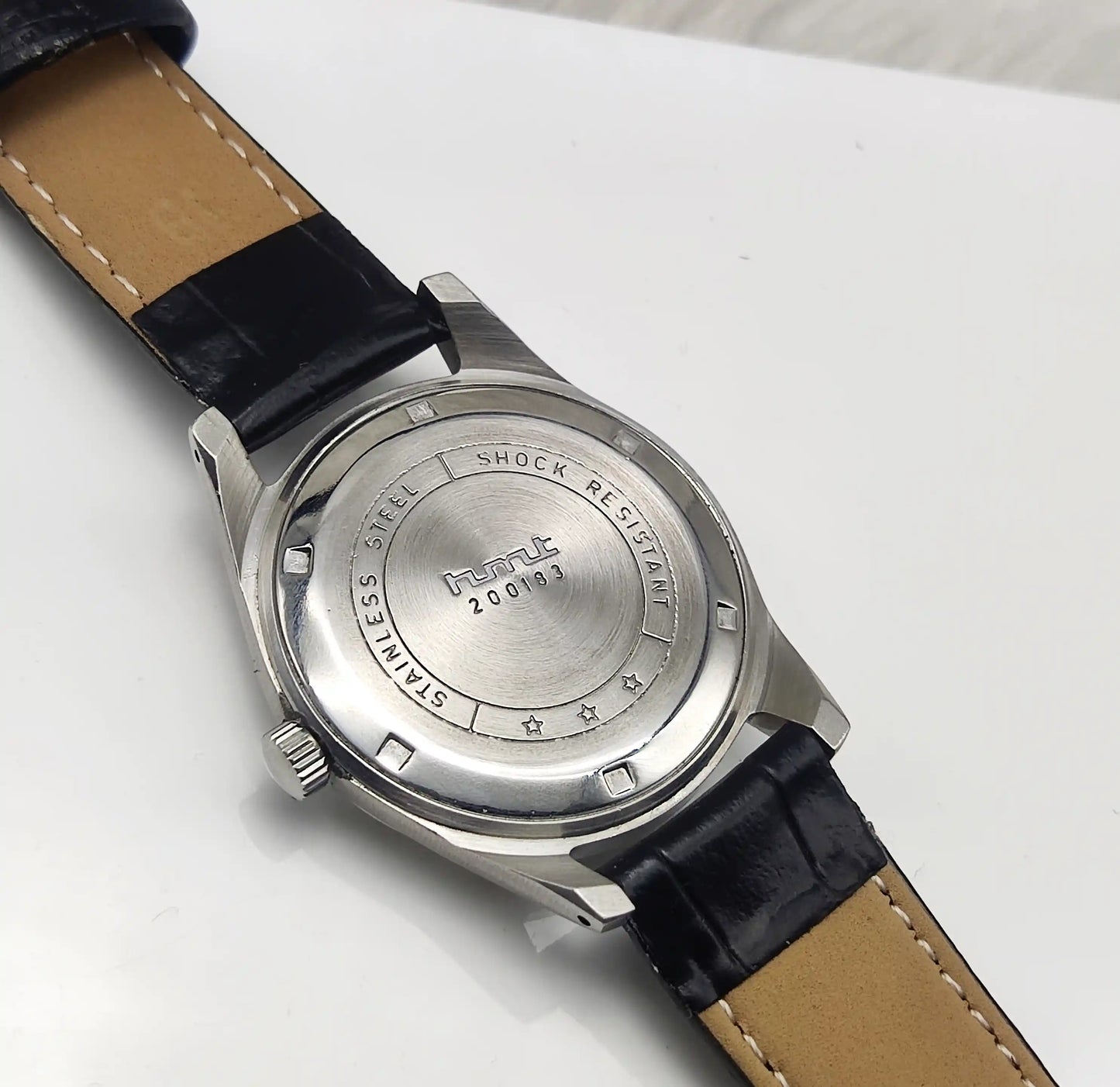 HMT Janata Dotted Off White Dial Stick indices 17 Jewels Handwinding Men's Watch