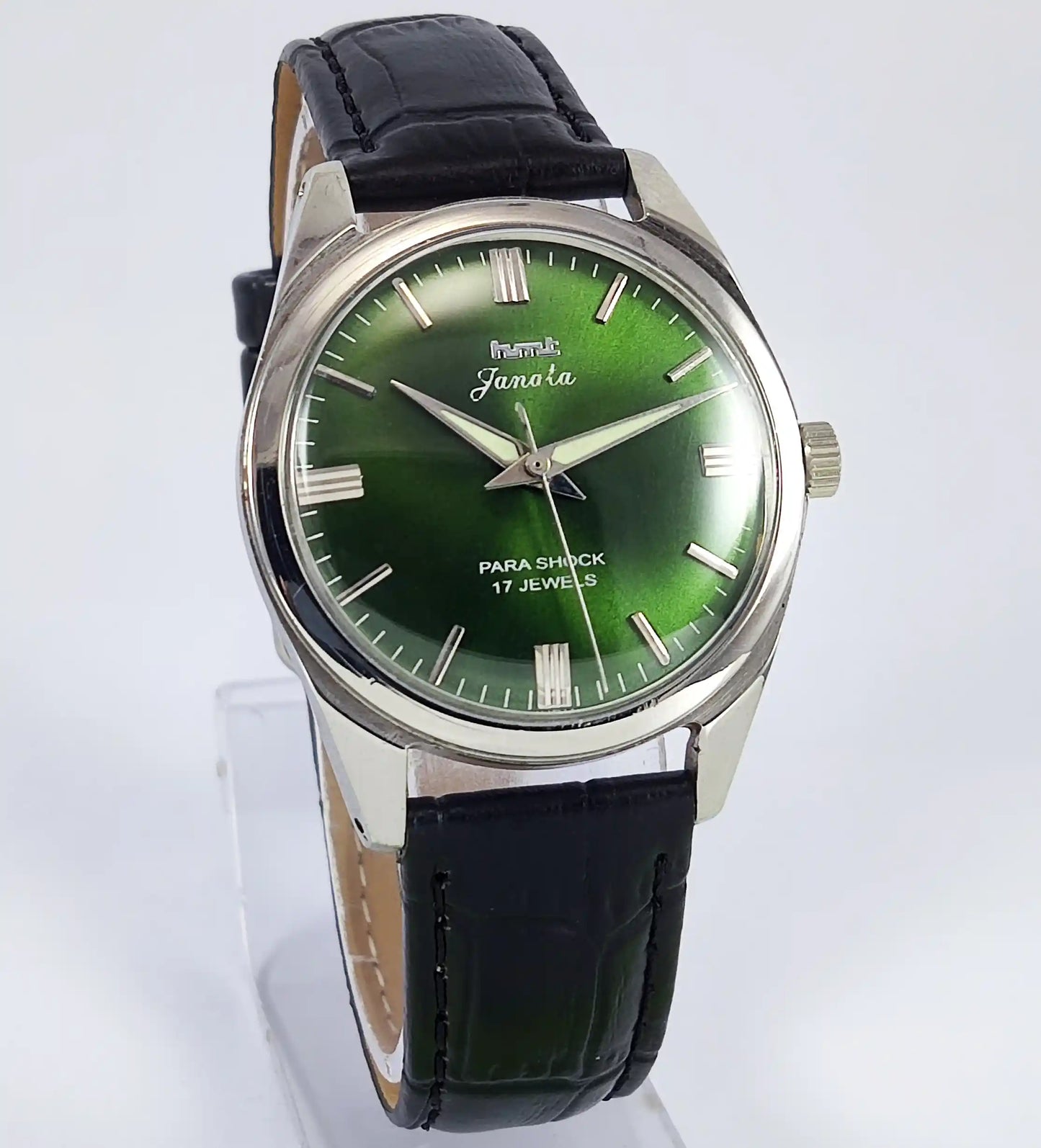 HMT Janata Para Shock 17 Jewels Apple Green Dial Handwinding Discover-Diamonds