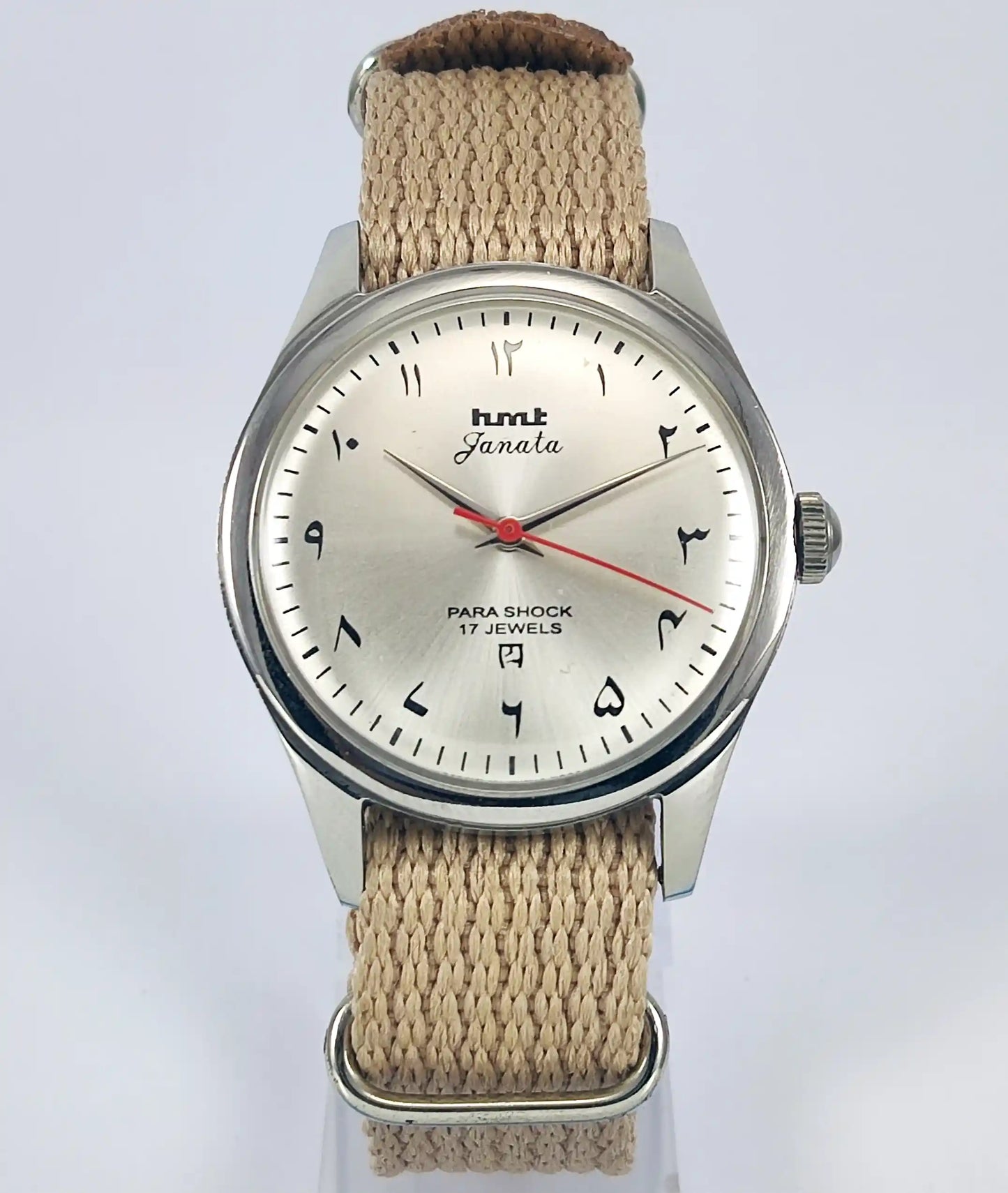 HMT Janata Para Shock 17 Jewels Arabic/Urdu Gray Dial Handwinding