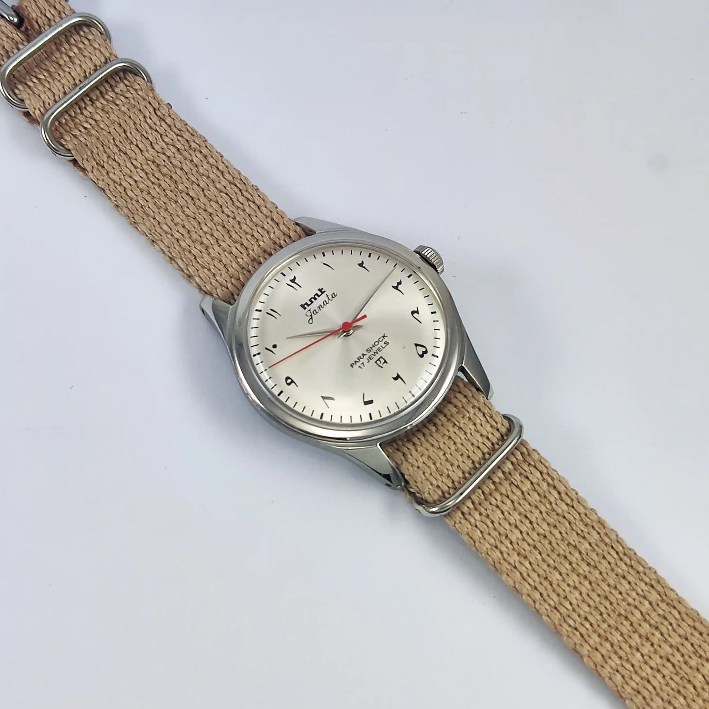 HMT Janata Para Shock 17 Jewels Arabic/Urdu Gray Dial Handwinding