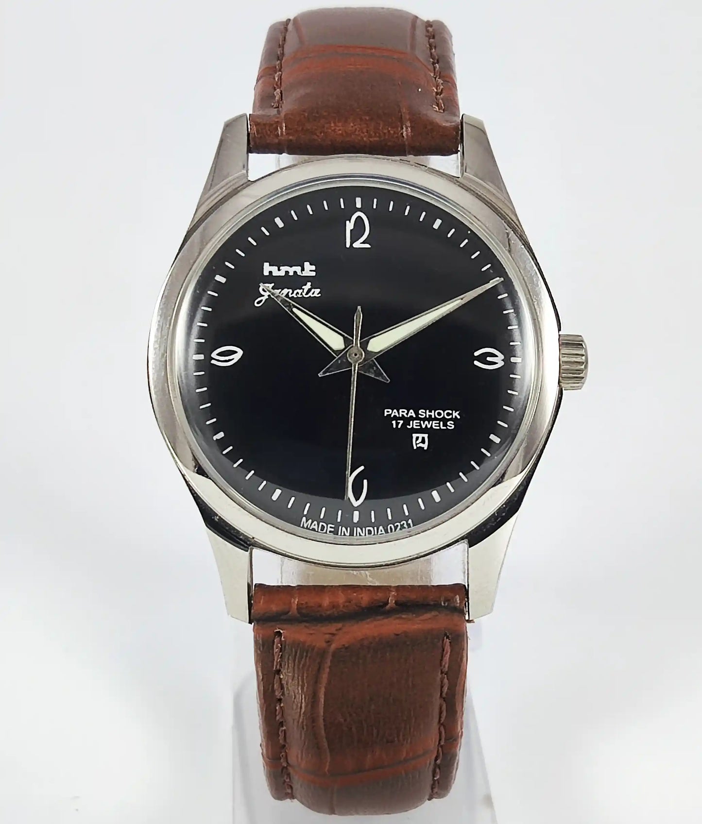 HMT Surya Para Shock 17 Jewels Black Dial Handwinding Discover-Diamonds