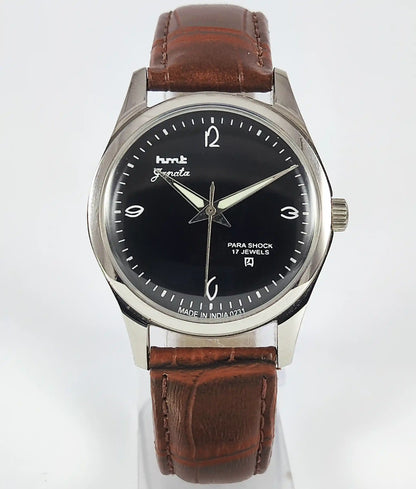 HMT Surya Para Shock 17 Jewels Black Dial Handwinding Discover-Diamonds