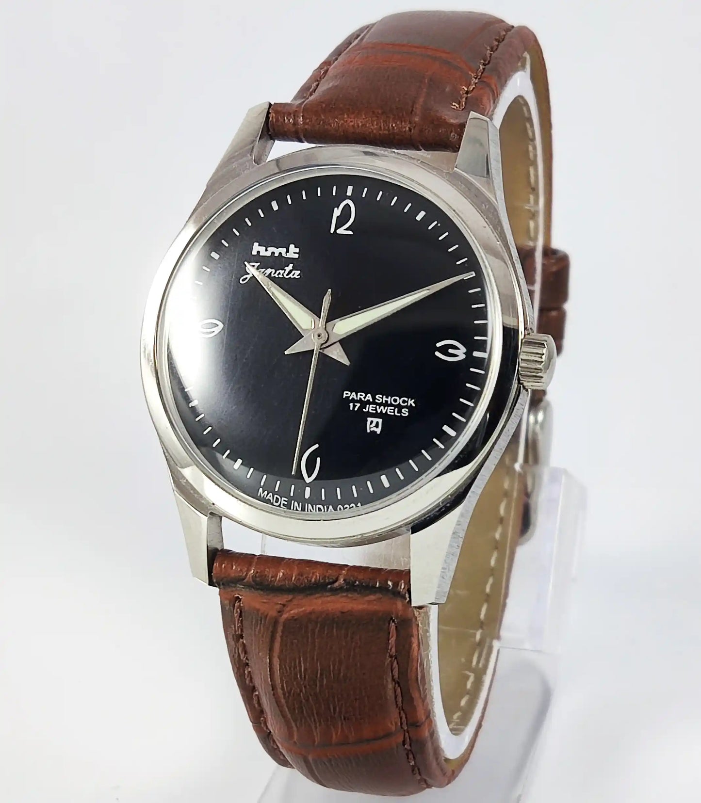 HMT Surya Para Shock 17 Jewels Black Dial Handwinding Discover-Diamonds