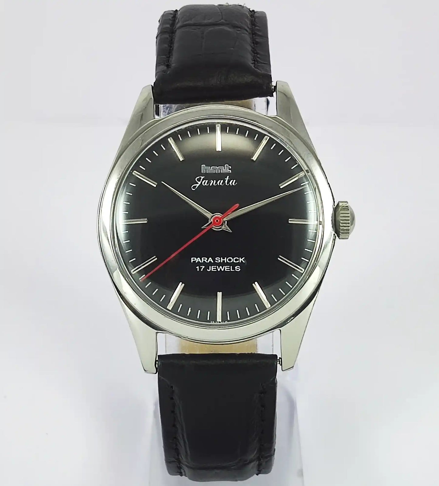 HMT Janata Para Shock 17 Jewels Black Dial Men's  Watch Discover-Diamonds