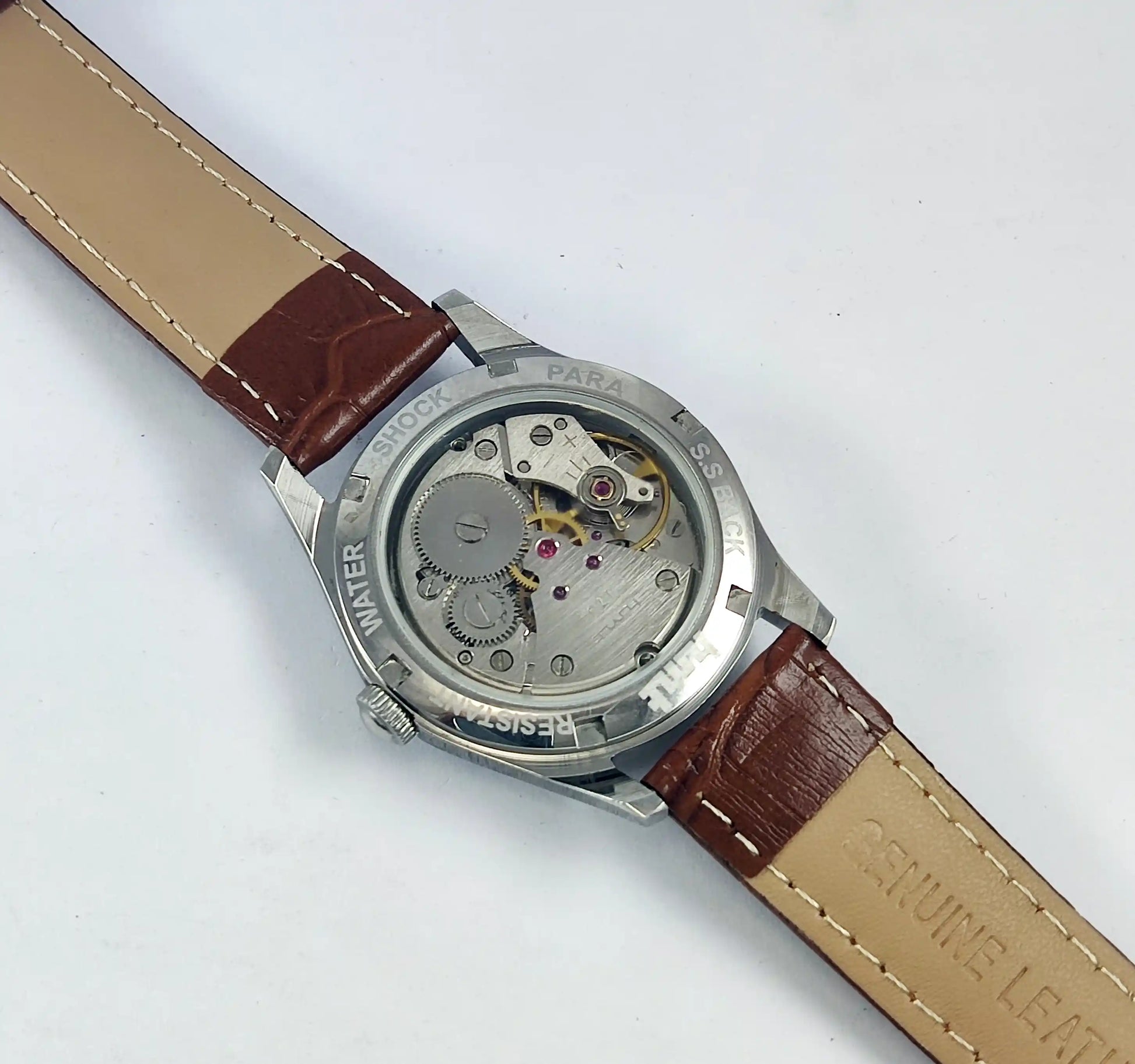 HMT Janata Para Shock 17 Jewels Blue Dial Transparent Back Discover-Diamonds