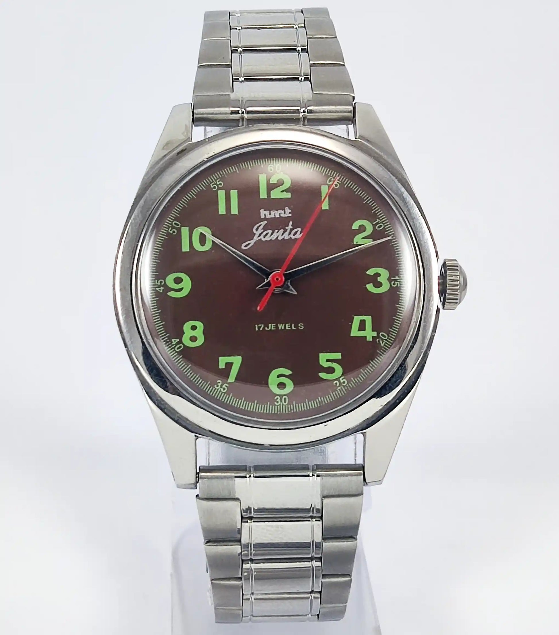 HMT Janata Para Shock 17 Jewels Brown Dial Handwinding Discover-Diamonds