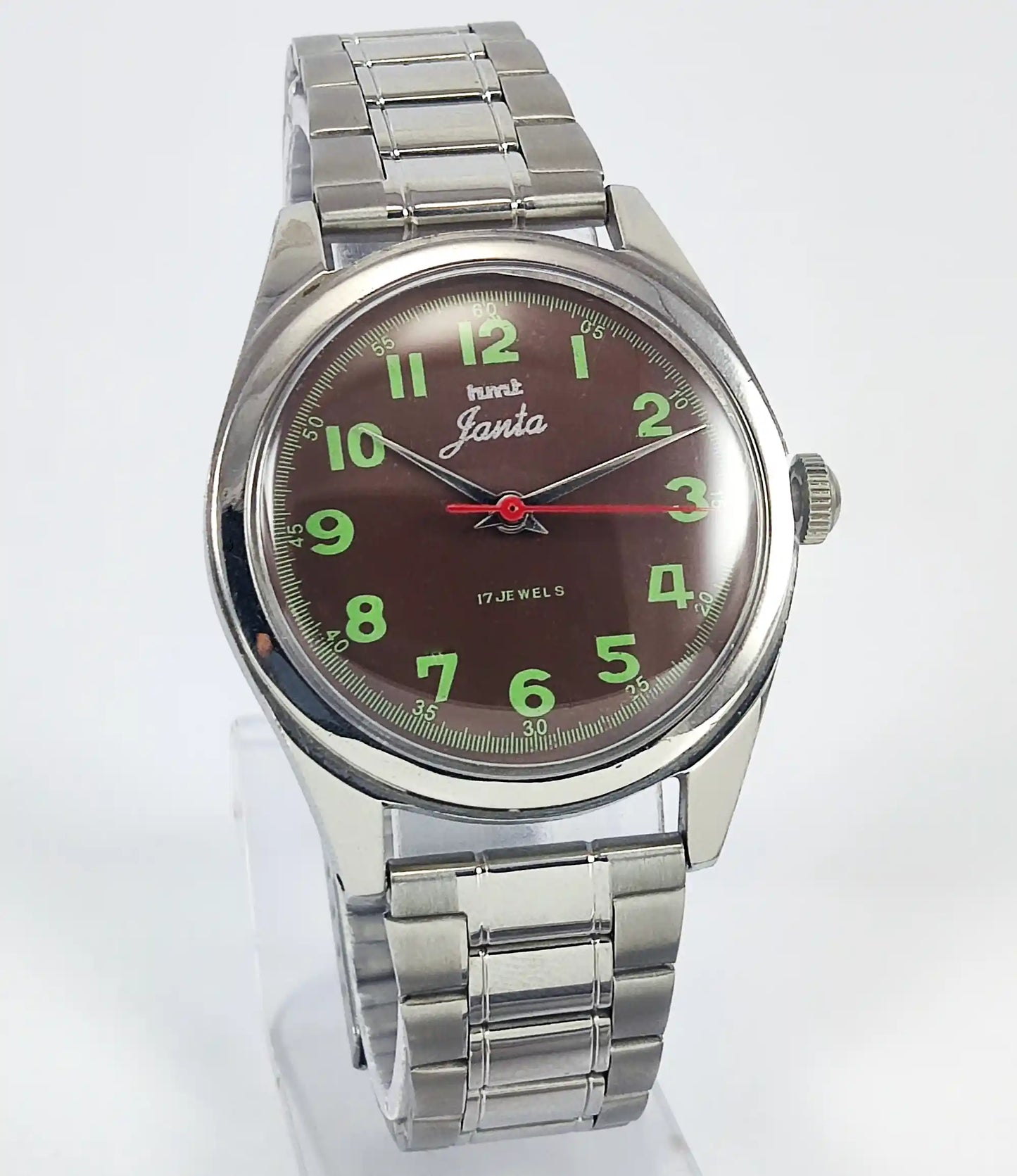 HMT Janata Para Shock 17 Jewels Brown Dial Handwinding Discover-Diamonds