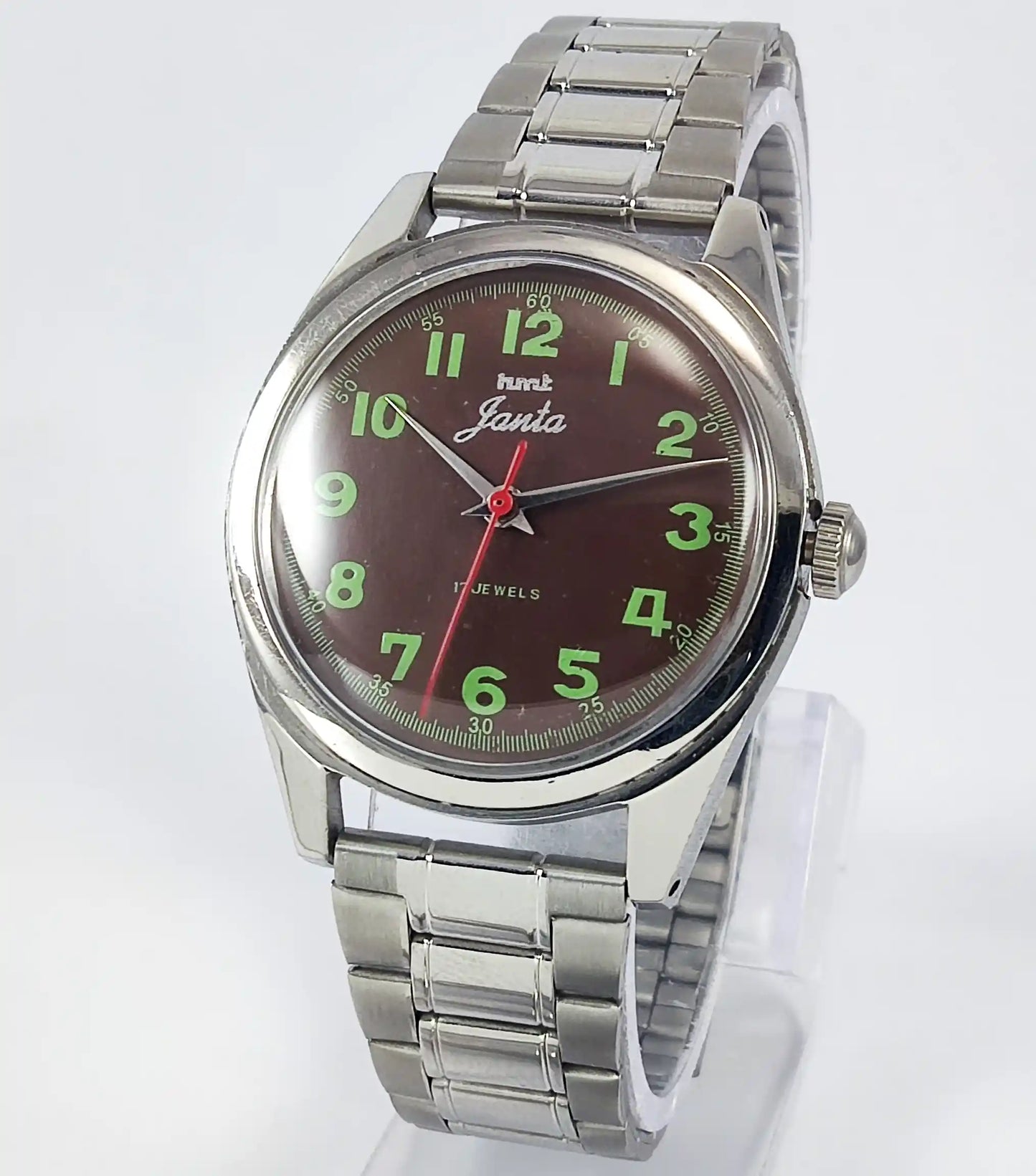 HMT Janata Para Shock 17 Jewels Brown Dial Handwinding Discover-Diamonds