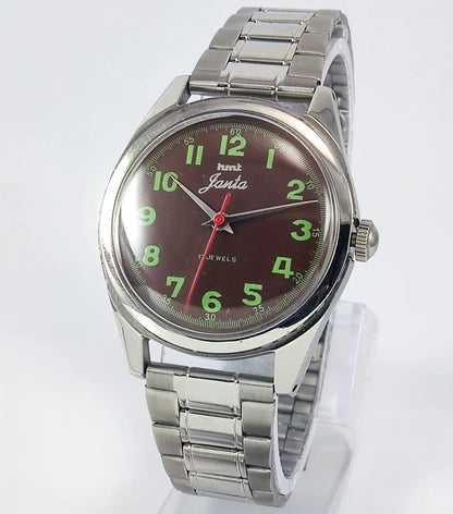 HMT Janata Para Shock 17 Jewels Brown Dial Handwinding Discover-Diamonds