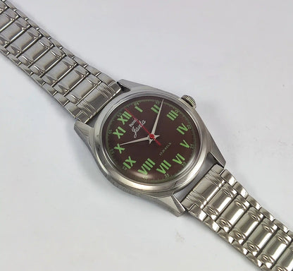 HMT Janata Para Shock 17 Jewels Brown Dial Transparent Back 0231 Discover-Diamonds