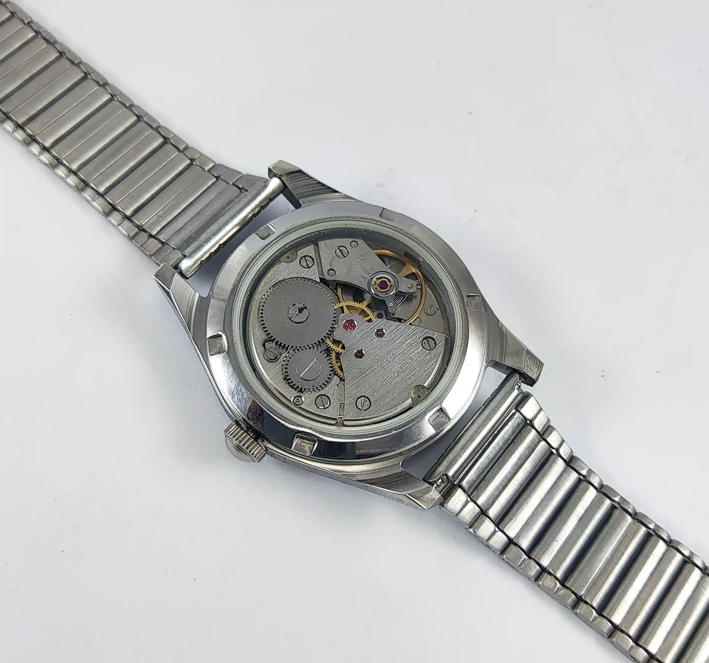 HMT Janata Para Shock 17 Jewels Brown Dial Transparent Back 0231 Discover-Diamonds