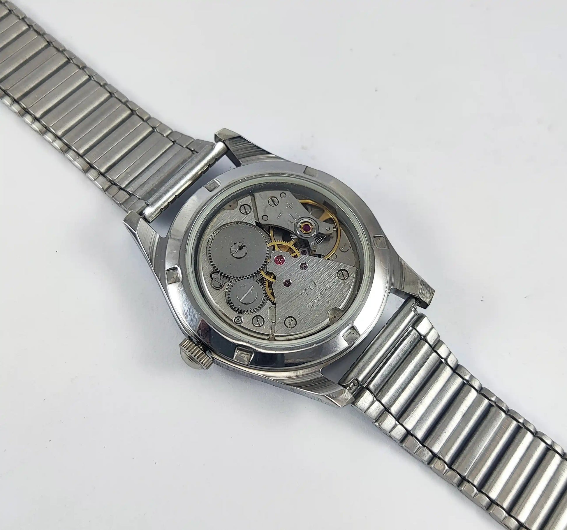 HMT Janata Para Shock 17 Jewels Brown Dial Transparent Back 0231 Discover-Diamonds