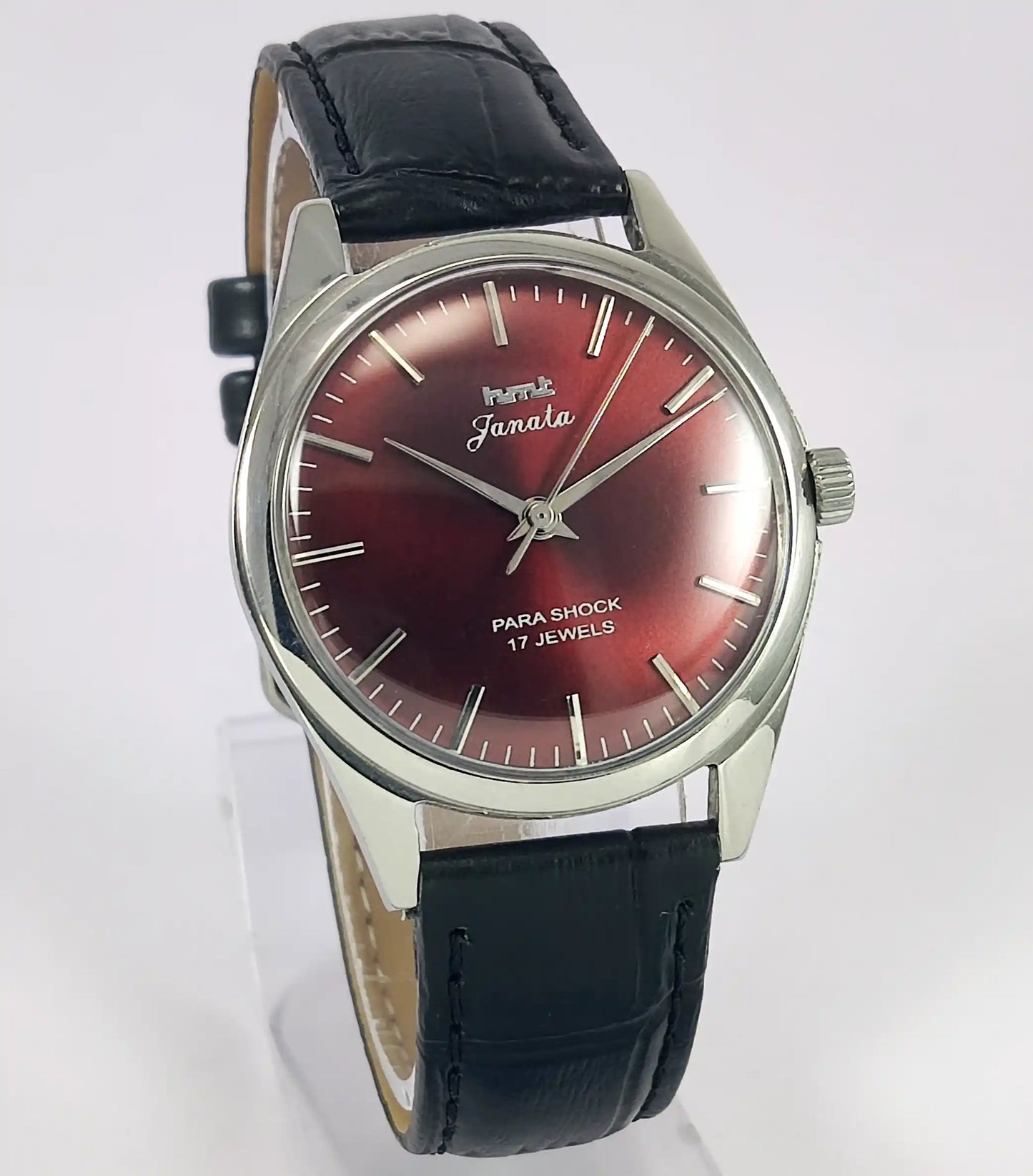 HMT Janata Para Shock 17 Jewels Maroon Dial Handwinding Discover-Diamonds