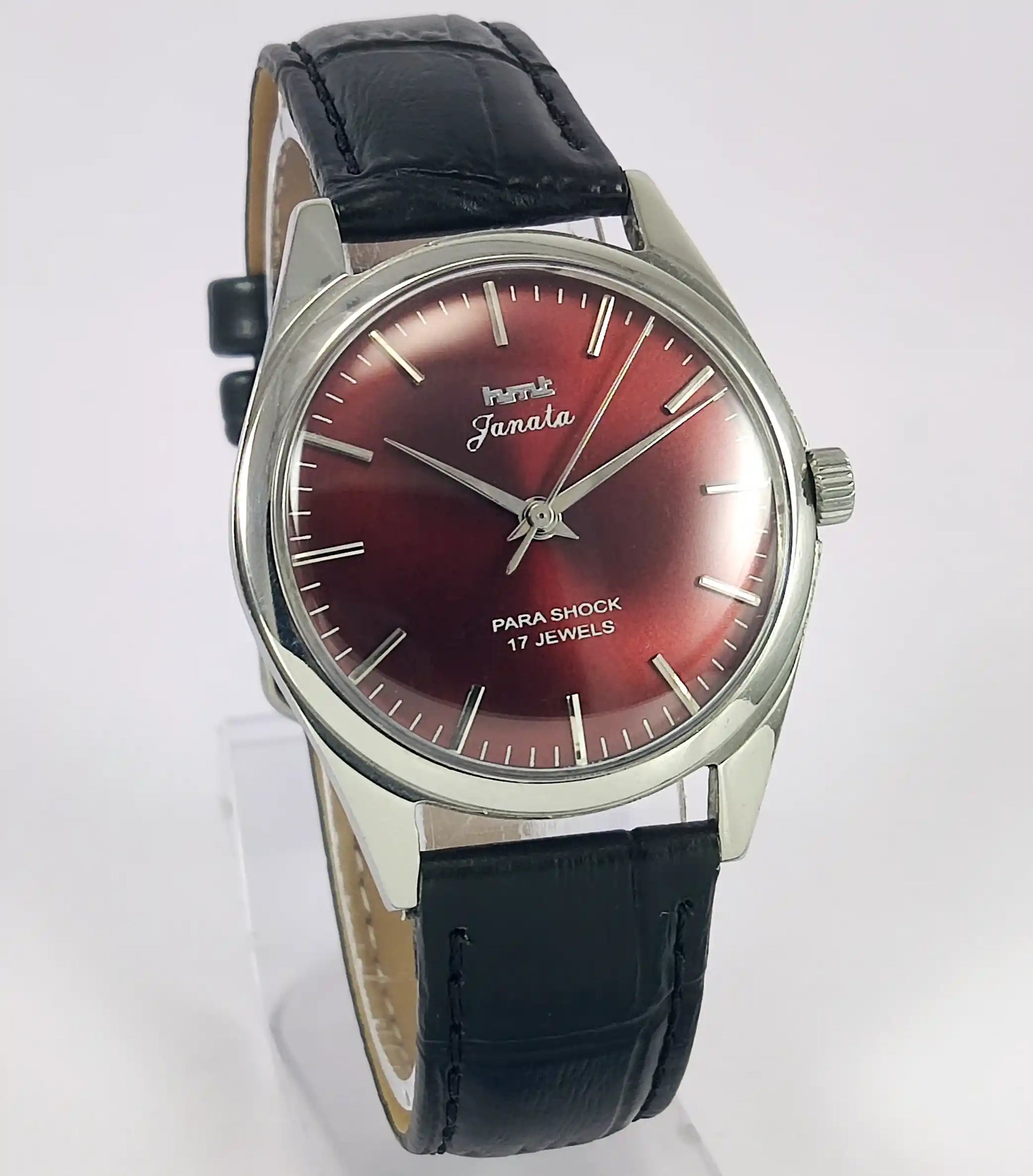 HMT Janata Para Shock 17 Jewels Maroon Dial Handwinding Discover-Diamonds