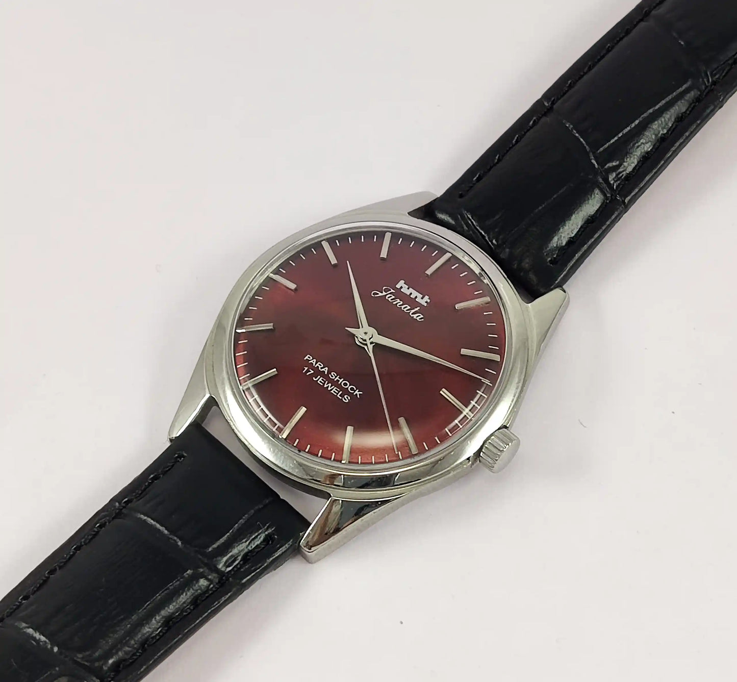 HMT Janata Para Shock 17 Jewels Maroon Dial Handwinding Discover-Diamonds