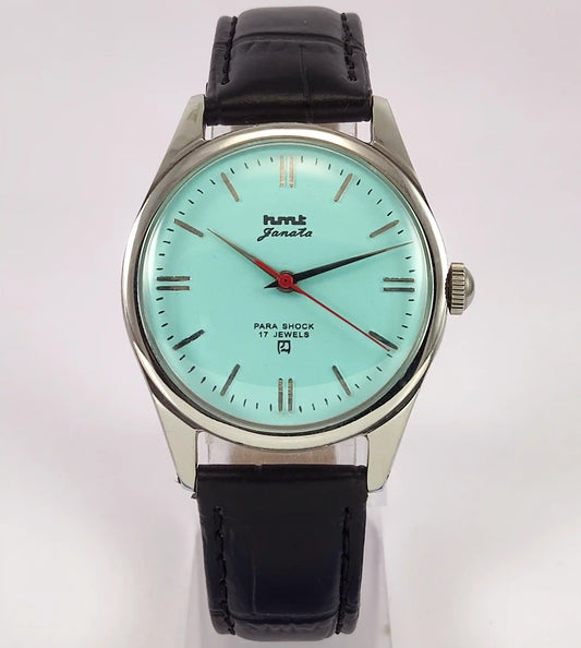 HMT Janata Para Shock 17 Jewels Turquoise Dial Handwinding Discover-Diamonds